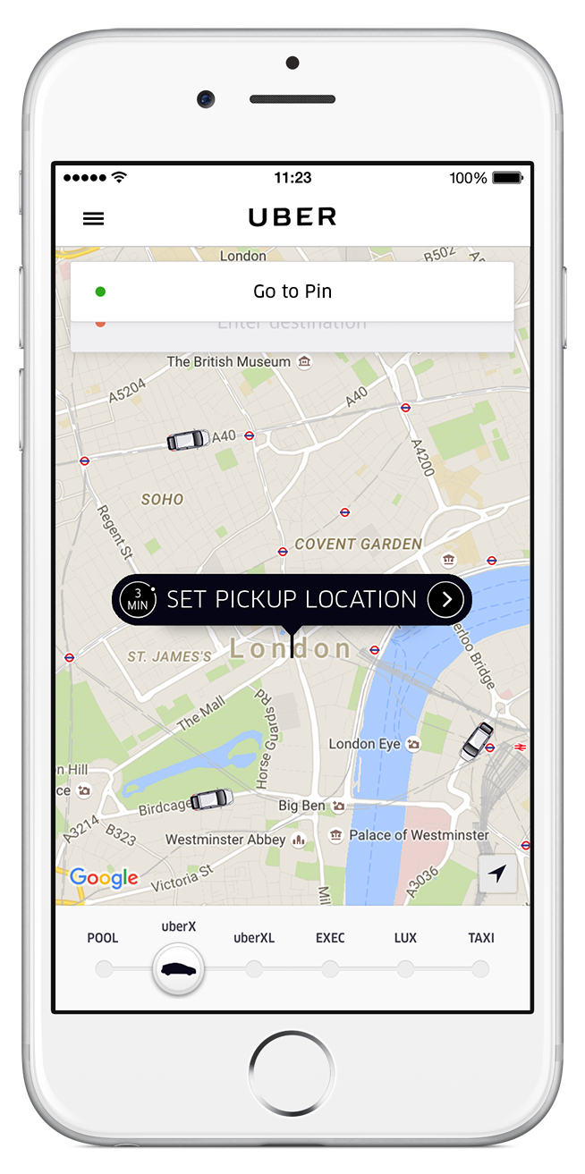 Uber London screenshot